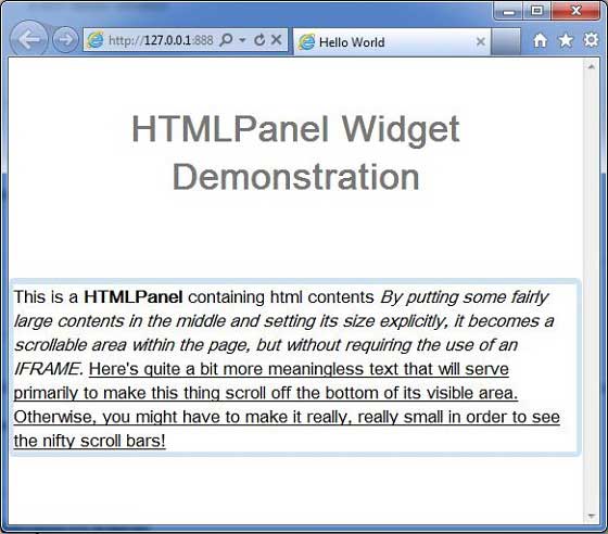 GWT HTMLPanel Widget