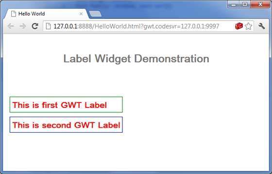 GWT Label Widget