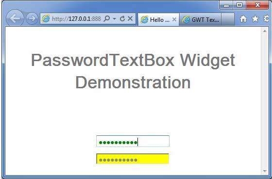 GWT PasswordTextBox Widget