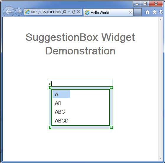 GWT SuggestionBox Widget