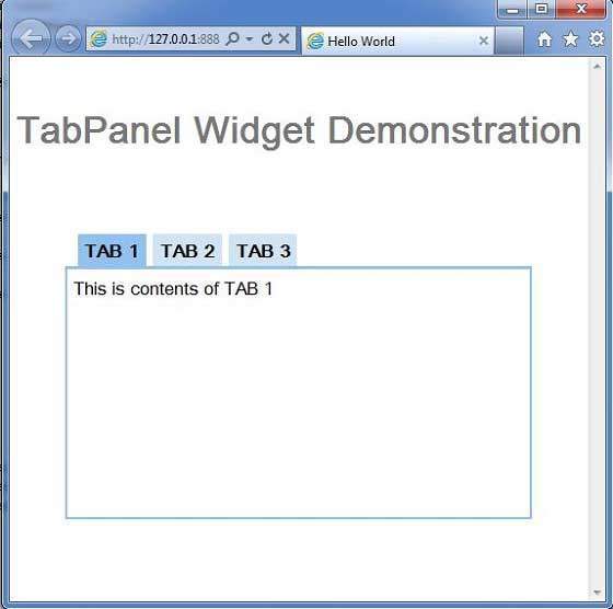 GWT TabPanel Widget