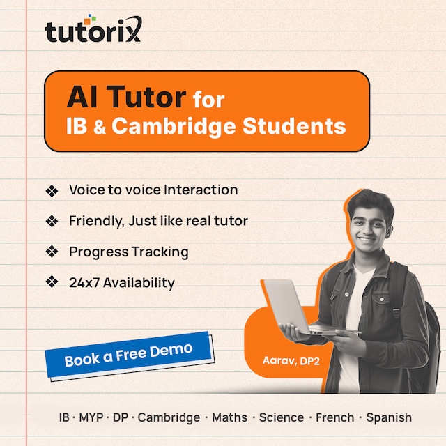 Tutorix AI Tutor for Cambridge — IGCSE and AS/A Level, live voice-led AI tutor