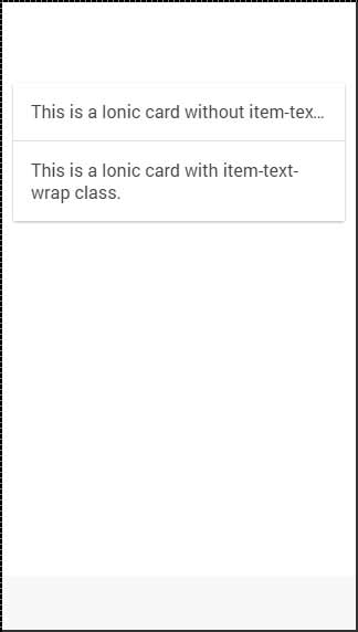 Ionic Cards