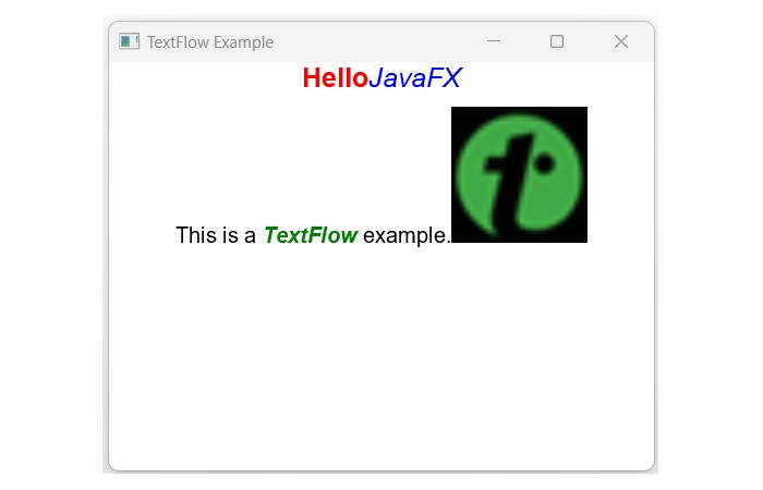 TextFlow output