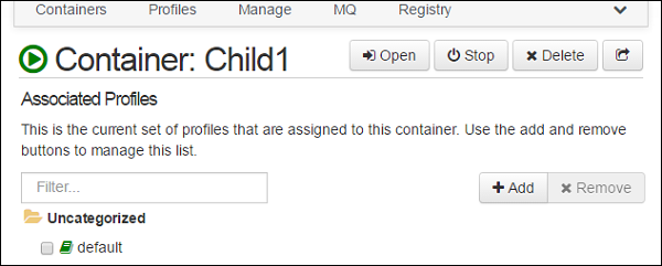 Stopping a Child Container