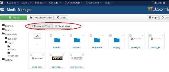 joomla Content Menu