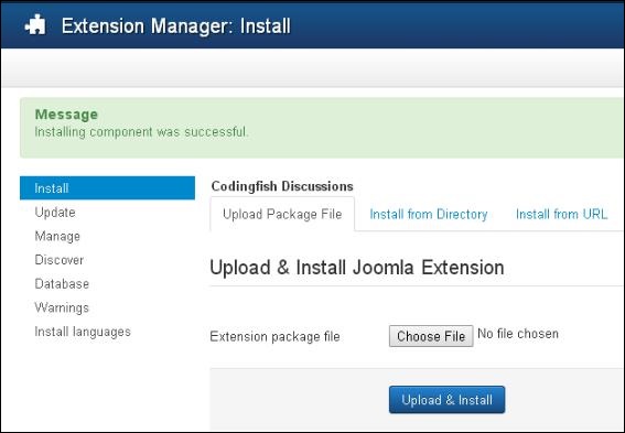 Joomla Extensions Manager