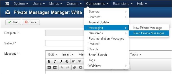 Joomla Private Messages