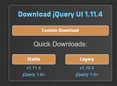 JqueryUI Download Page