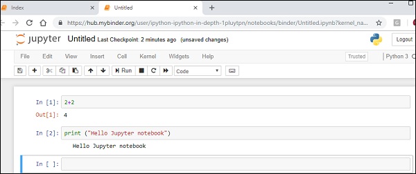 jupyter notebook online account