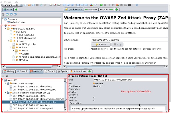 ZAP-OWASP Zed攻击代理工具的使用-kali Linux