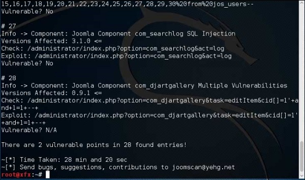 kali Linux系统下Joomscan工具的使用方法