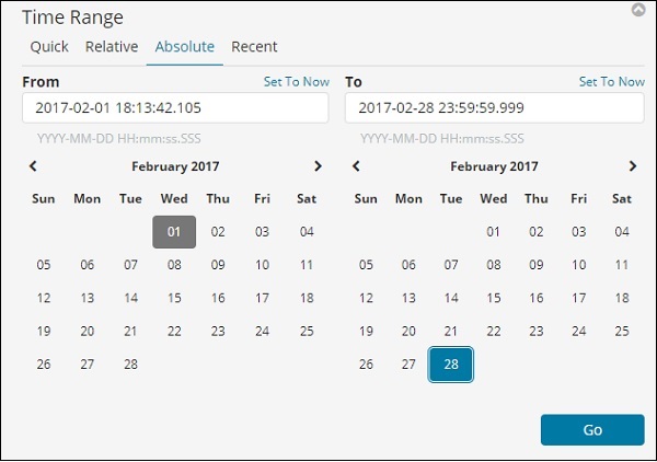 time range of February