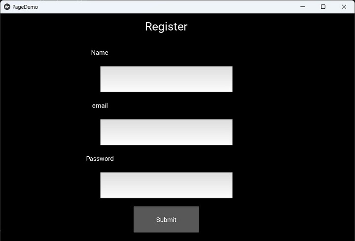 Kivy Page Layout Register