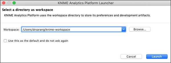 Launch KNIME