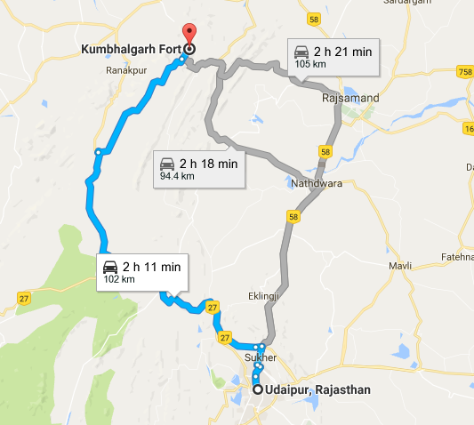 Kumbhalgarh Fort Map