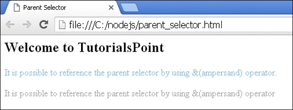 Less Parent Selector