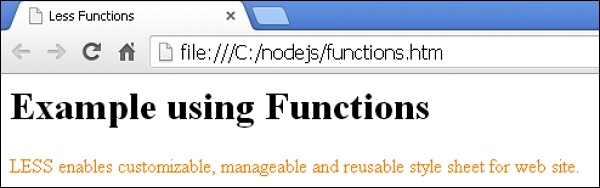 Less Functions