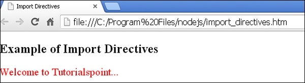 Import Directives