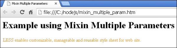 Mixin Multiple Parameters