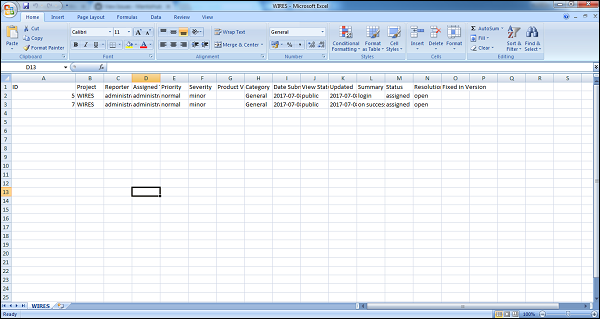 Sample Excel File