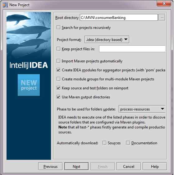 New Project in IntelliJ IDEA, step 3.