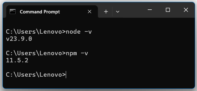 Node and Npm Version