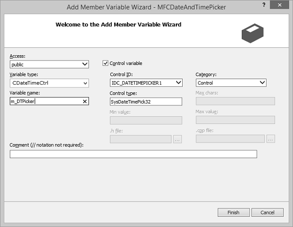 DateTimePicker Var Control