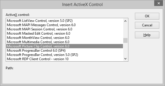 Insert Activex Control