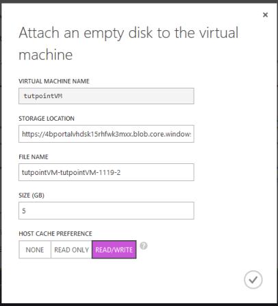 Create Disk in Virtual Machine