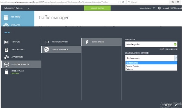 Create Traffic Manager