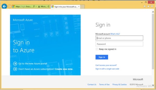 Sign In To Azure