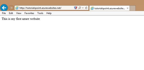 Website from Visual Studio