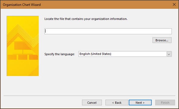 Visio Org Chart Wizard Not Working