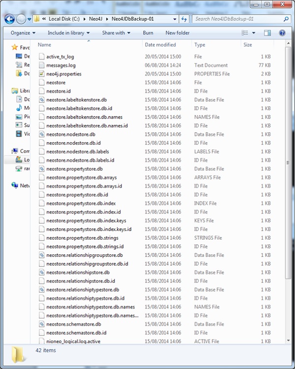 Database files