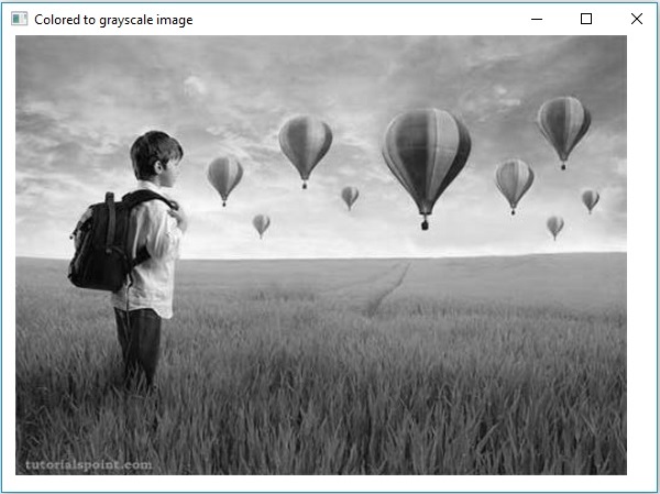 Colored Images to GrayScale Output