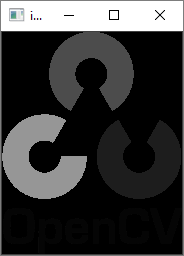 OpenCV logo greyscale