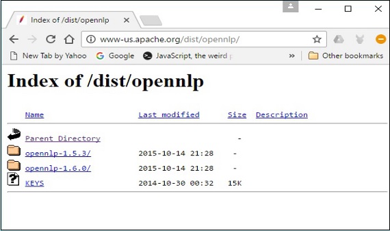 Index of Opennlp