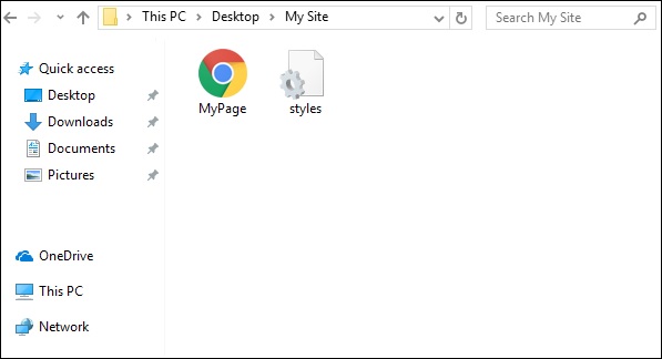Created Two Files in Same Folder