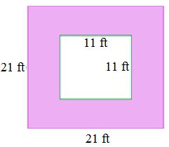 Area between two rectangles Quiz9