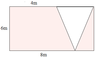 Area involving rectangles and triangles Example1