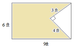 Area involving rectangles and triangles Quiz10