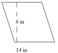 Area of a parallelogram Quiz1