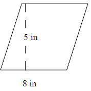 Area of a parallelogram Quiz8