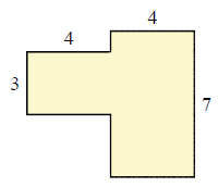 Area of a piecewise rectangular figure Quiz1