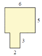Area of a piecewise rectangular figure Quiz3