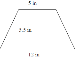 Area of a trapezoid Online Quiz10