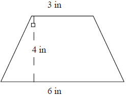 Area of a trapezoid Online Quiz4