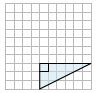 Finding the area of a right triangle on a grid Example1