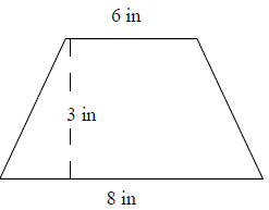 Finding the area of a trapezoid on a grid by using triangles and rectangles Example2